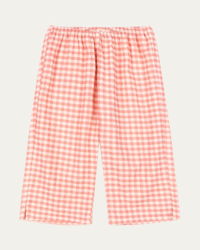 Rosie H-W x Girl's Bella Cotton Check Pants, Size 12M-6